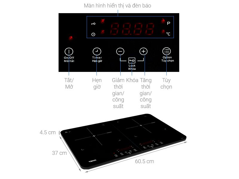 Đánh giá bếp từ Teka DS3502-P thiết kế