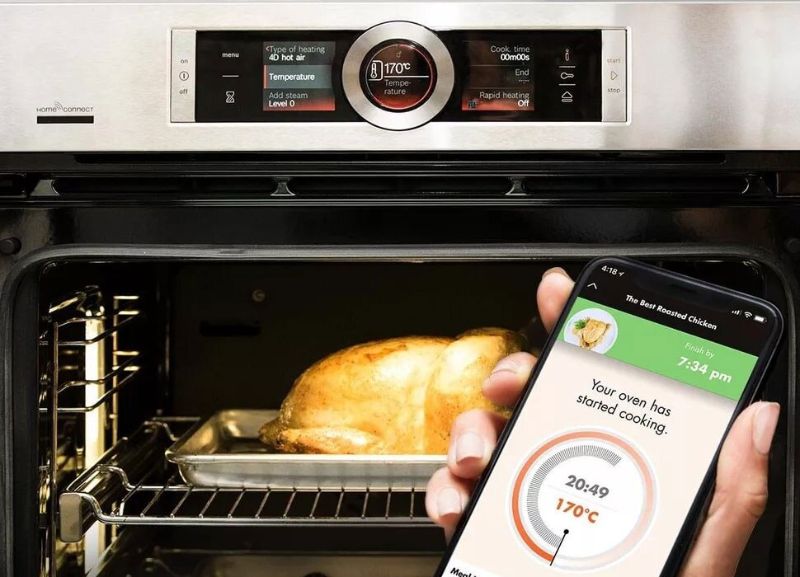 Tính năng Auto Probe theo dõi nhiệt độ thực phẩm đang nấu 